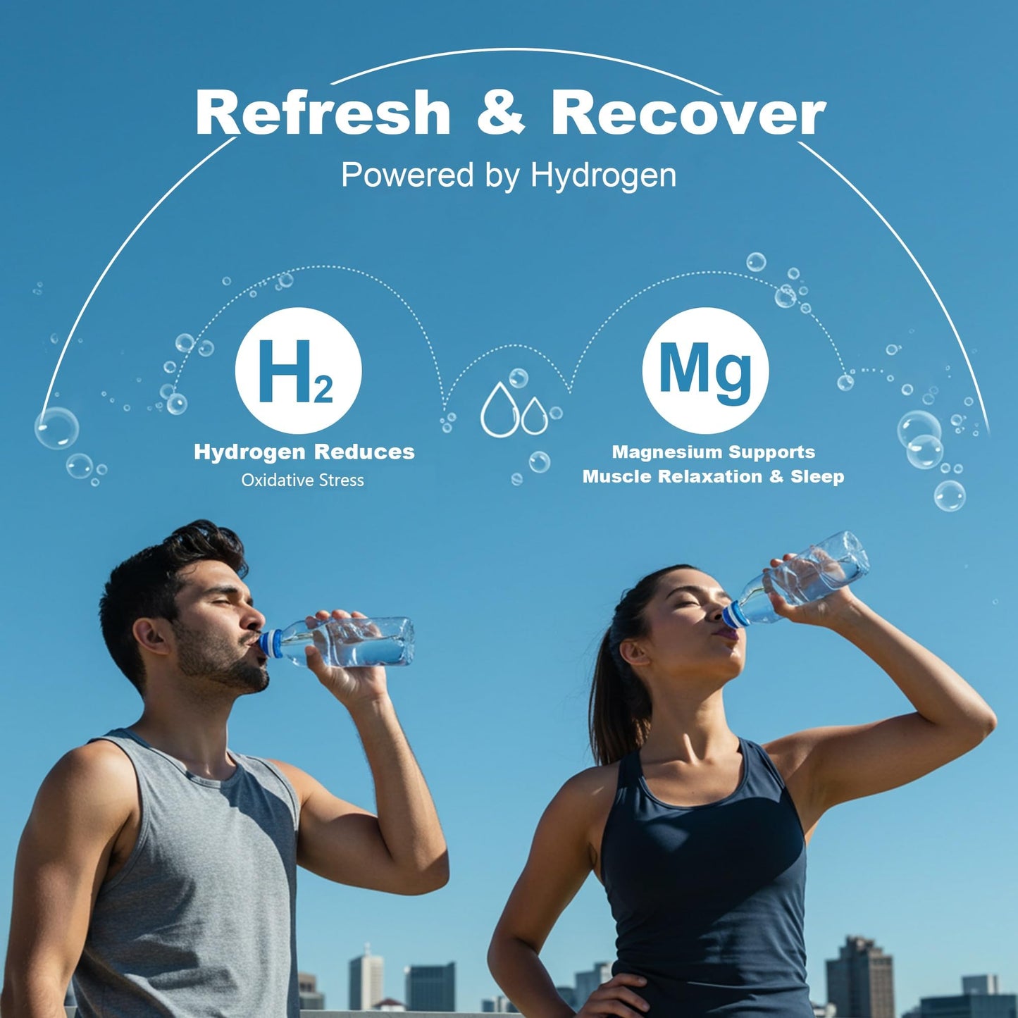 8 PPM Molecular Hydrogen Water Tablets with Magnesium – 60 Tablets