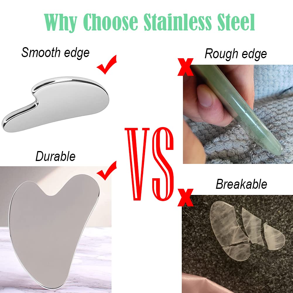 Ditind Gua Sha – Stainless Steel Gua Sha Tool for Facial & Body Spa