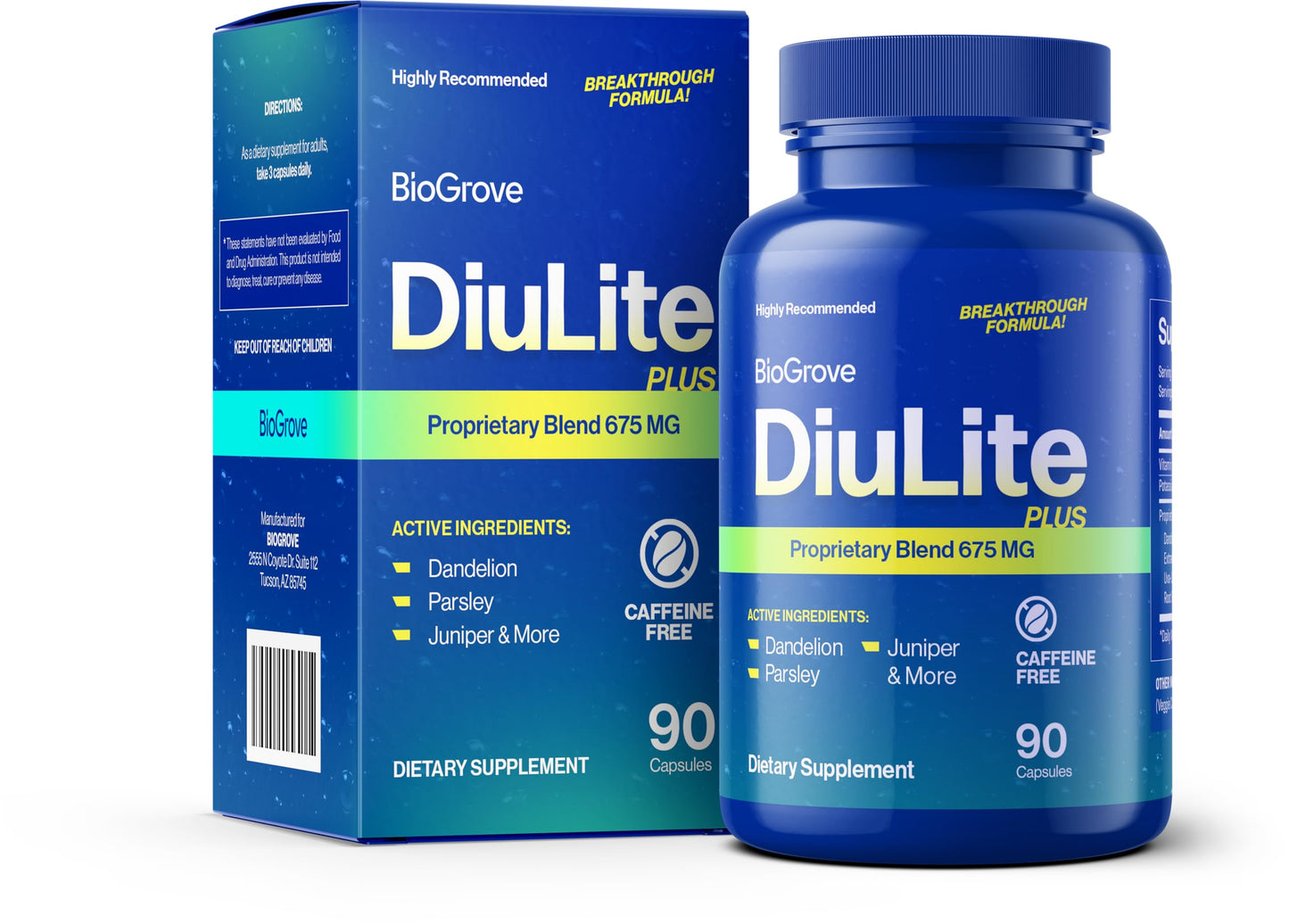 Water Pills for Swollen Feet & Legs – Easy-to-Swallow, Fast-Acting | Diulite