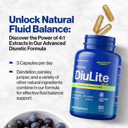 Water Pills for Swollen Feet & Legs – Easy-to-Swallow, Fast-Acting | Diulite