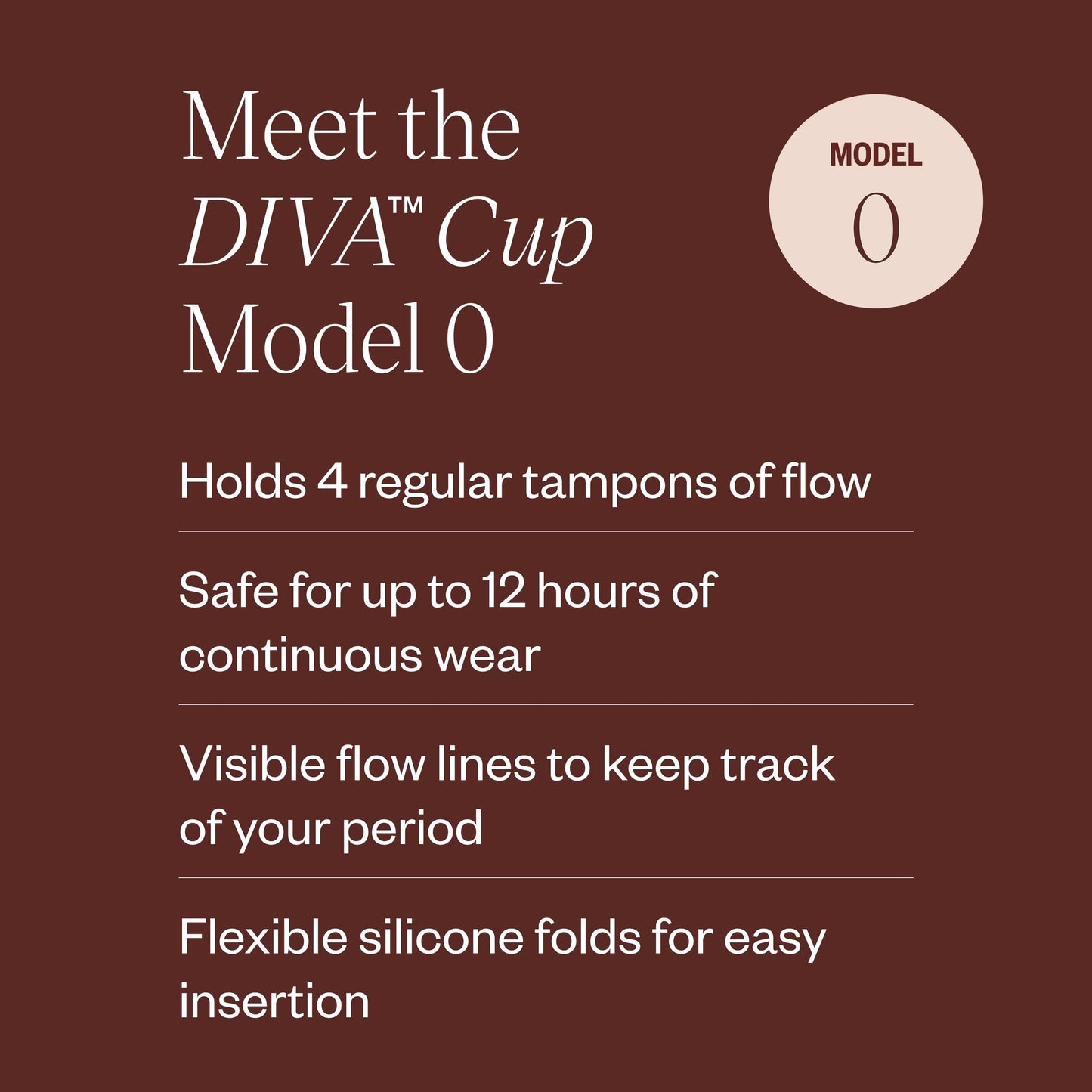 DIVA Cup Model 0 – Medical Grade Silicone Reusable Menstrual Cup