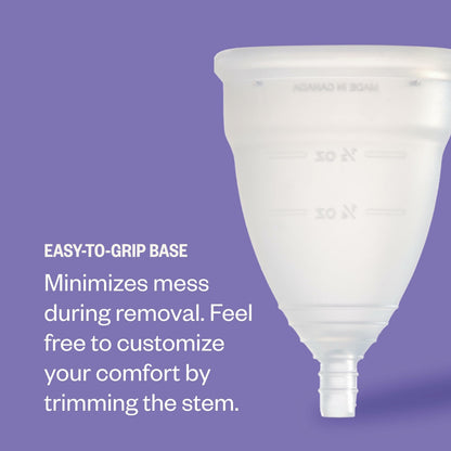 DivaCup Model 2 Menstrual Cup - 100% Medical-Grade Silicone & Reusable