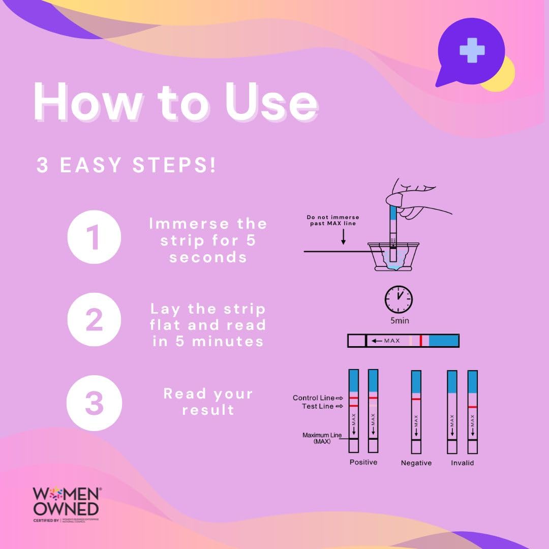 Diversity Source Group Rapid Detect HCG Pregnancy Test Strips – 20 Count, Easy to Use, Individually Wrapped