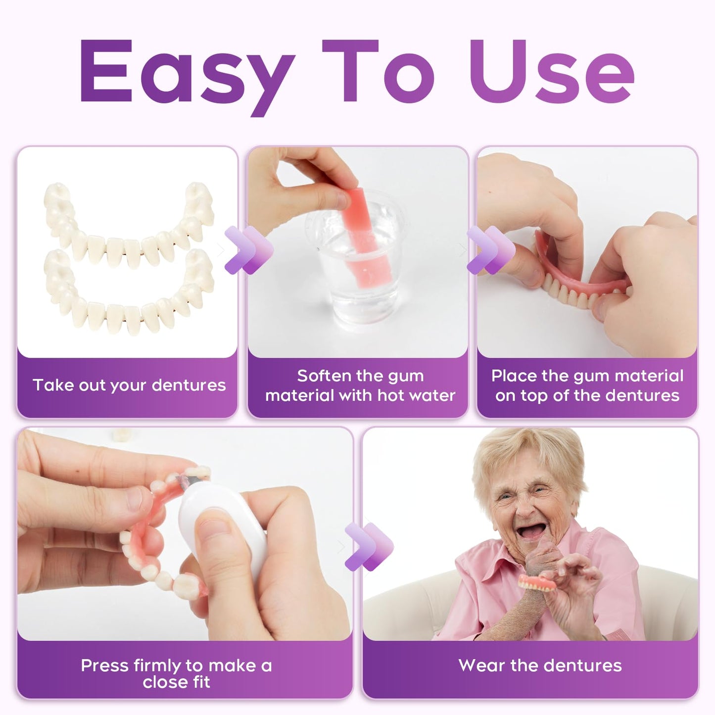 DIY Denture Kit - Full Top & Bottom Teeth - Functional