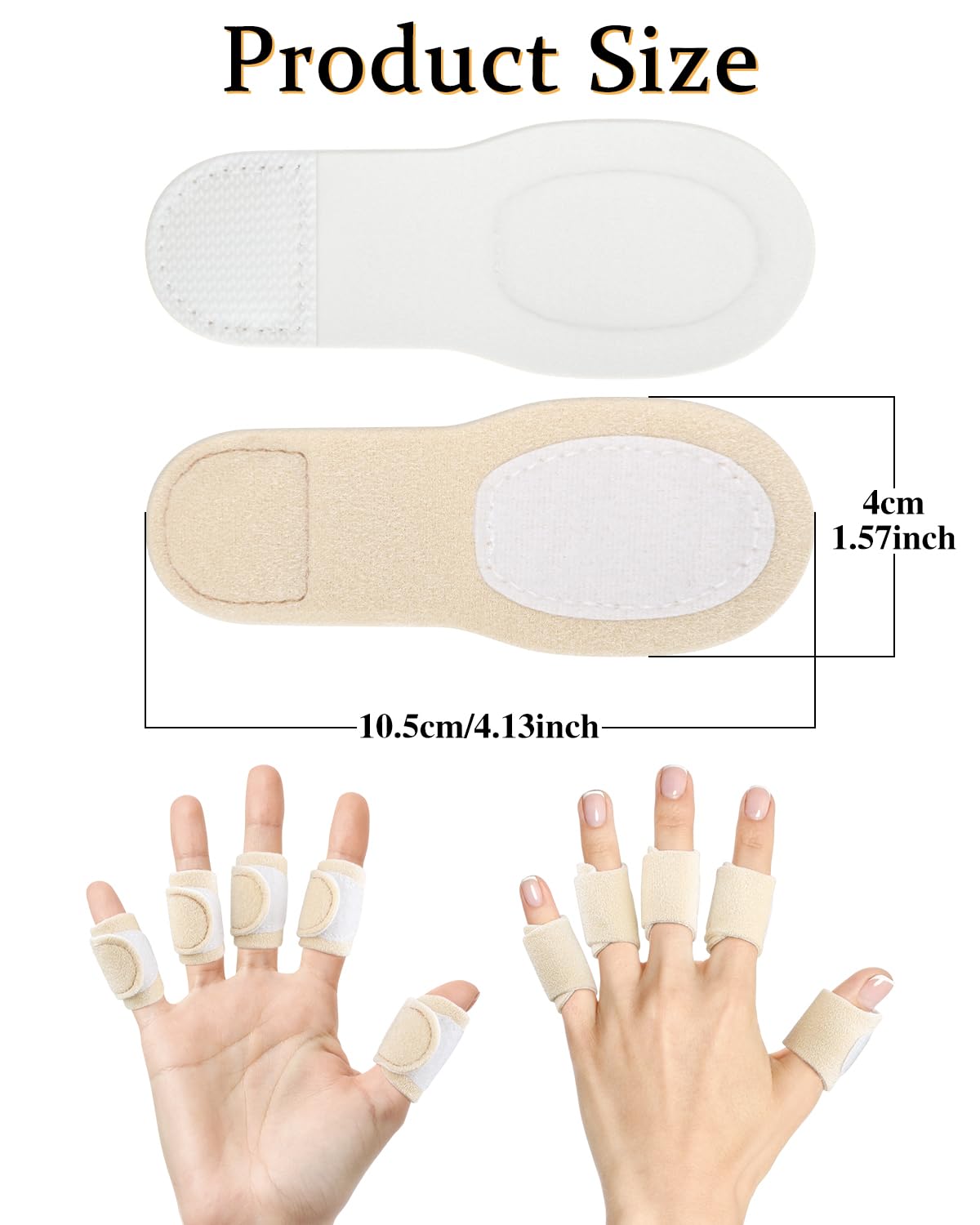 DLMDLM 10Pcs Castor Oil Pack Wrap for Fingers - Self-Adhesive Reusable Cotton Finger Wraps