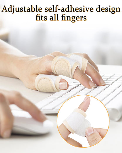 DLMDLM 10Pcs Castor Oil Pack Wrap for Fingers - Self-Adhesive Reusable Cotton Finger Wraps