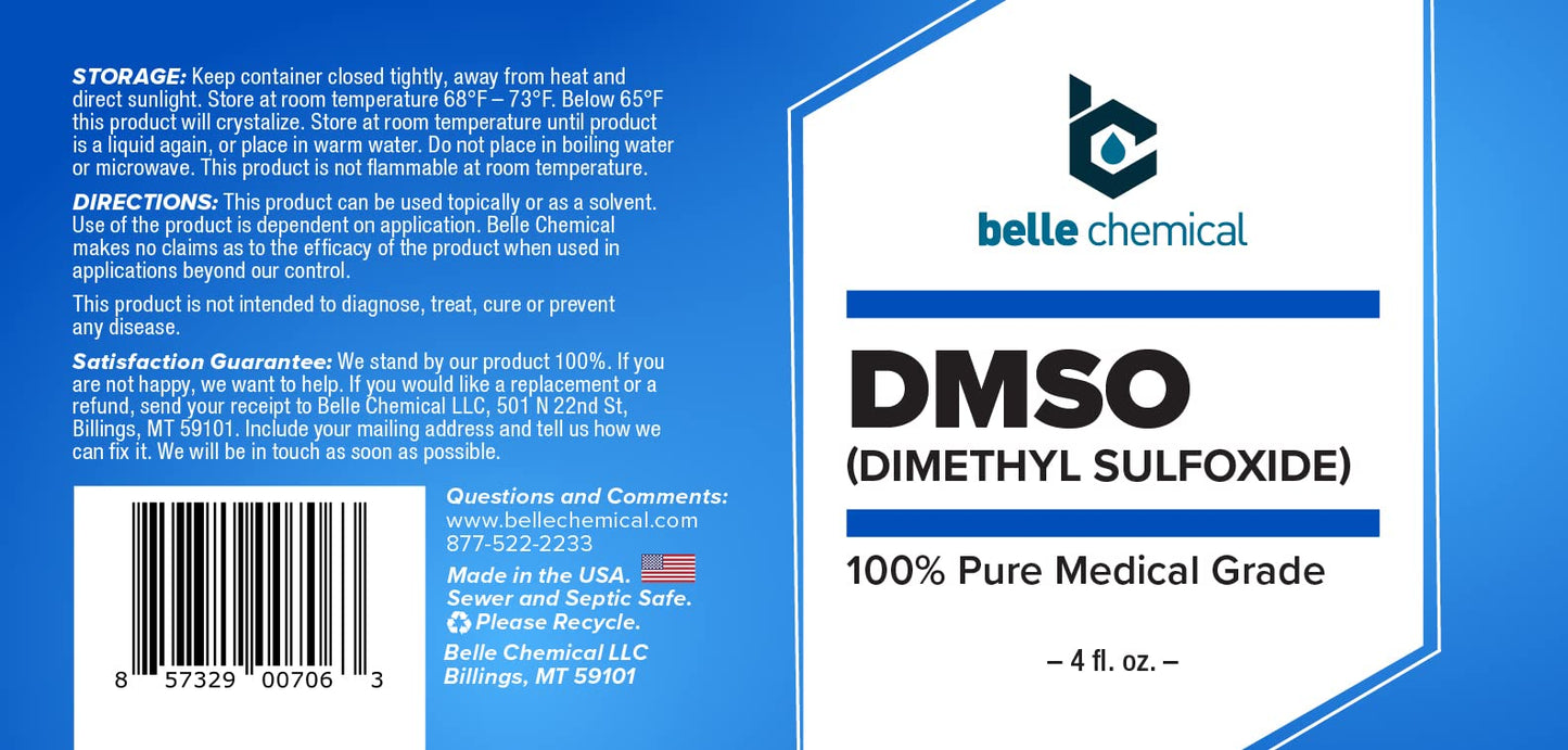 DMSO 4 oz – Topical Use & Solvent | Freezes at 68°F