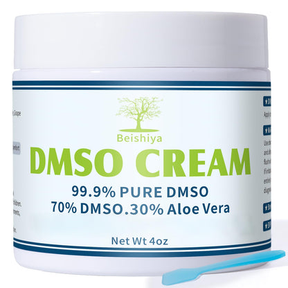 DMSO Cream 99.9% Pure DMSO & Aloe Vera – Low Odor, Non-Greasy, 4 oz