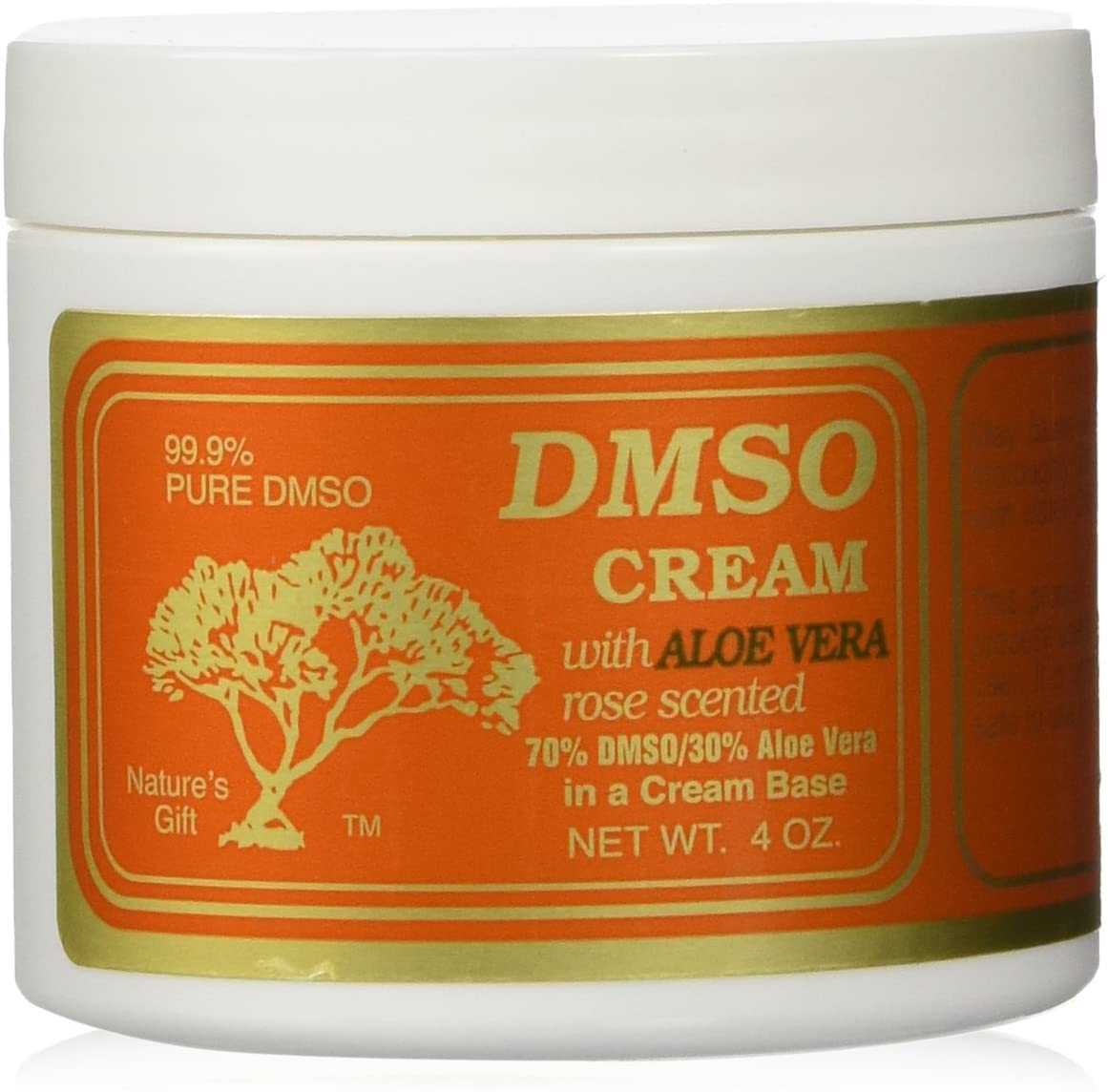 DMSO Cream, Rose 70/30 Aloe, 4 oz – Rose-Scented Skin Cream