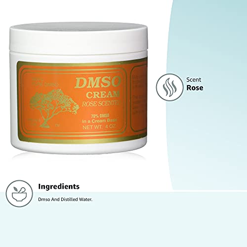 DMSO Cream Rose Scented - 4 oz | Premium Topical Cream by DMSO