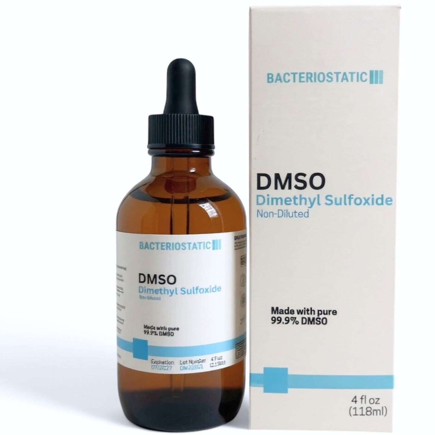 DMSO 4 fl oz (Dimethyl Sulfide) – Pharmaceutical-Grade 99.9% Purity, Low Odor, Amber Glass