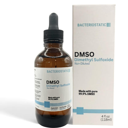 DMSO 4 fl oz (Dimethyl Sulfide) – Pharmaceutical-Grade 99.9% Purity, Low Odor, Amber Glass