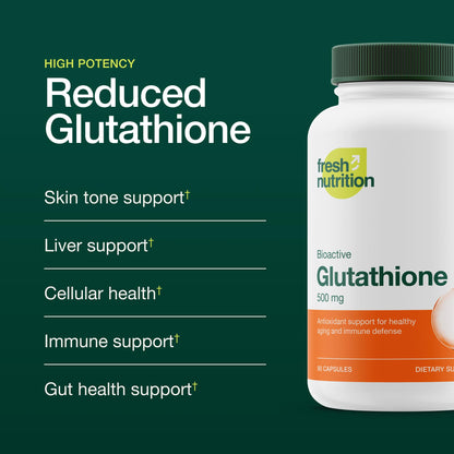 Glutathione Reduced Capsule | DNA Verified, Strongest Potency, Vegan & Non-GMO (Pack of 2)
