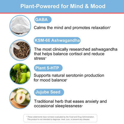 Dobel GABA Gummies with KSM-66 Ashwagandha & 5-HTP – Calming, Sugar-Free, Vegan