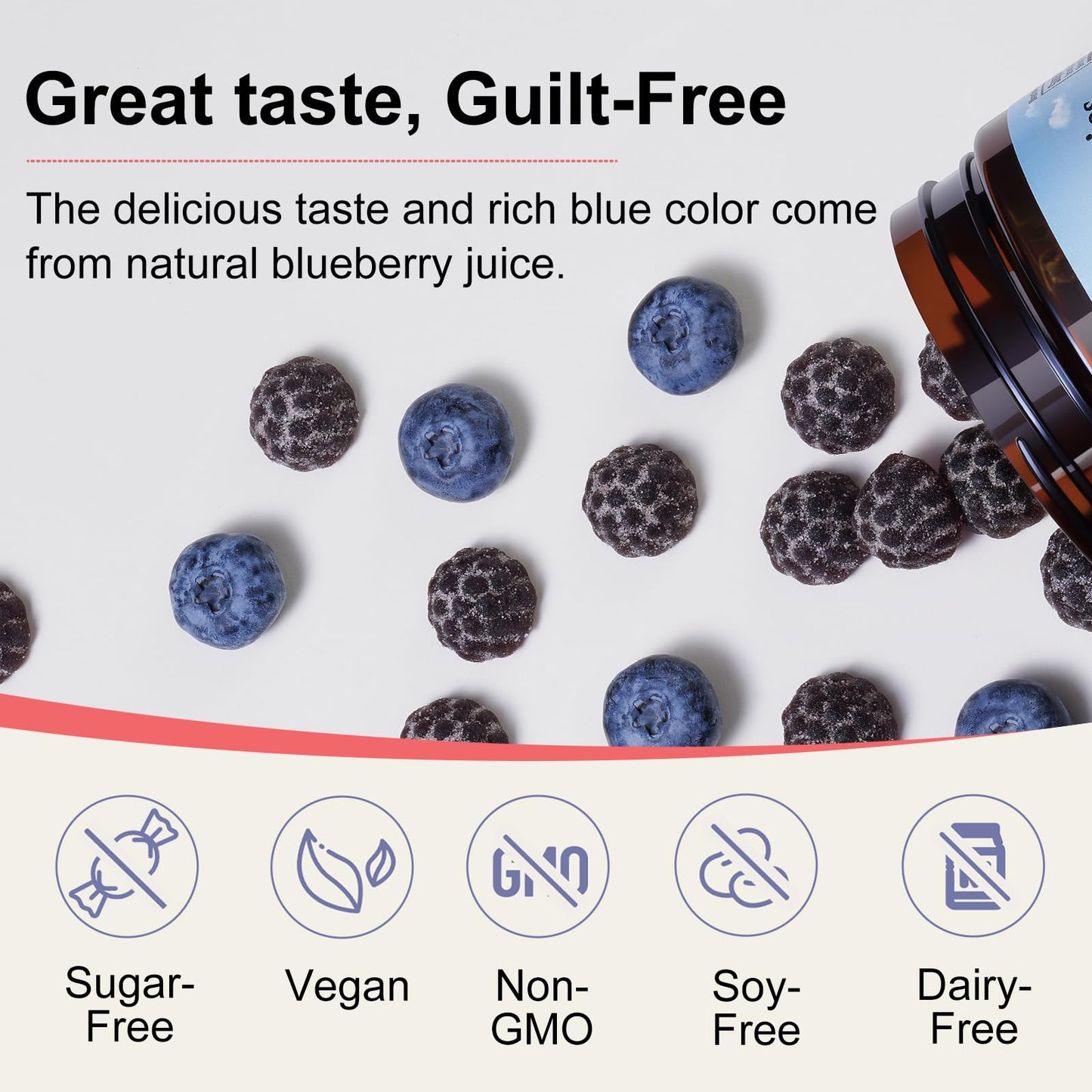 Dobel GABA Gummies with KSM-66 Ashwagandha & 5-HTP – Calming, Sugar-Free, Vegan