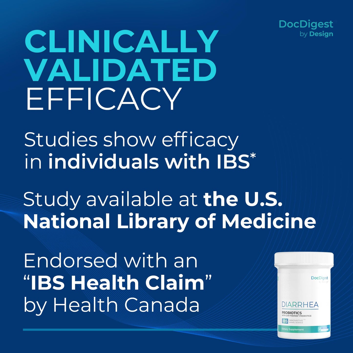 DocDigest by Design IBS Anti-Diarrhea Probiotic | Clinically Studied IBS-D Relief for Adults