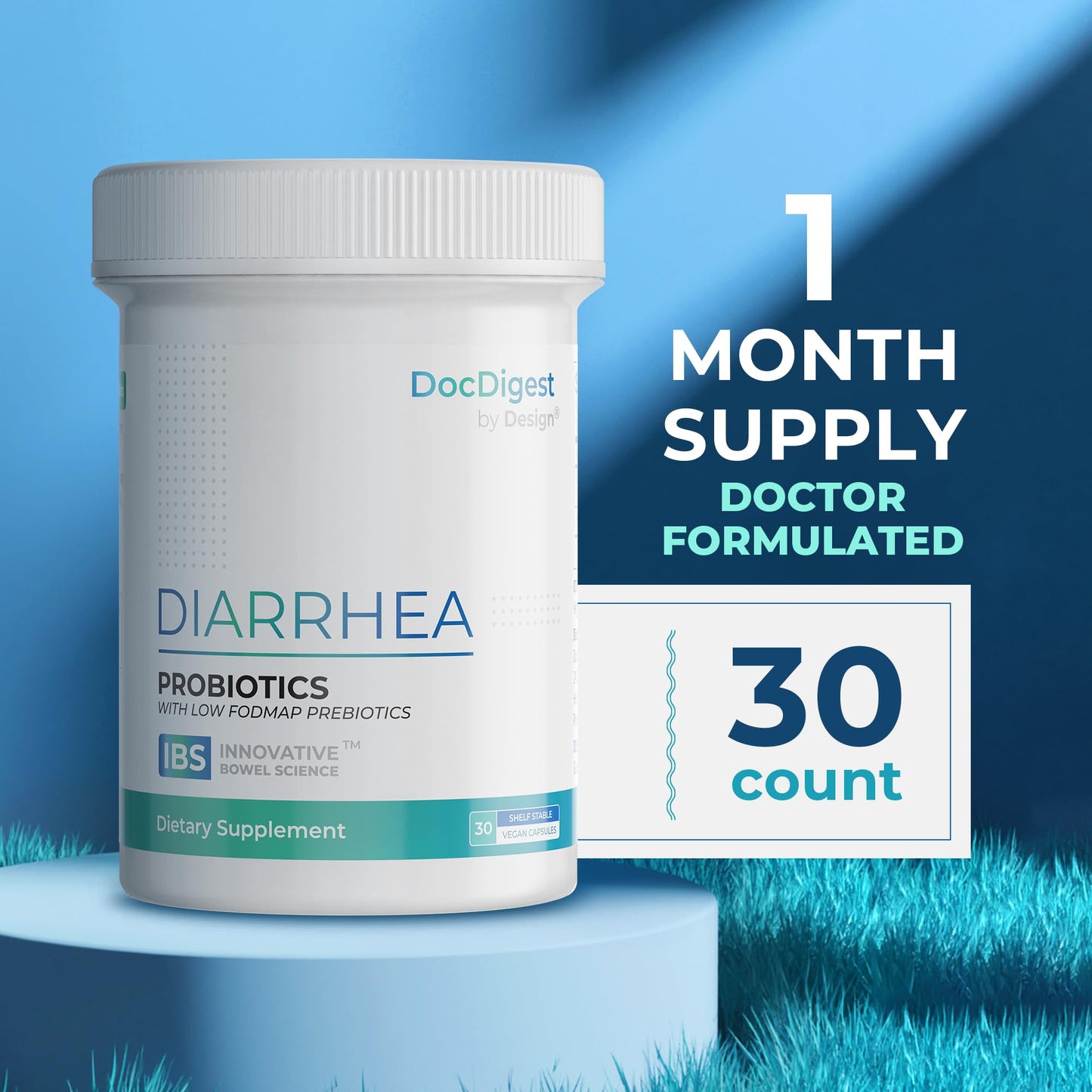 DocDigest by Design IBS Anti-Diarrhea Probiotic | Clinically Studied IBS-D Relief for Adults