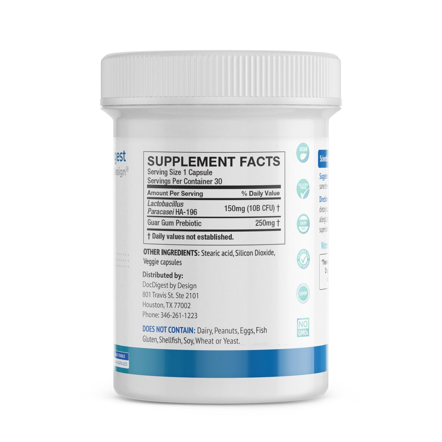 DocDigest by Design IBS Anti-Diarrhea Probiotic | Clinically Studied IBS-D Relief for Adults