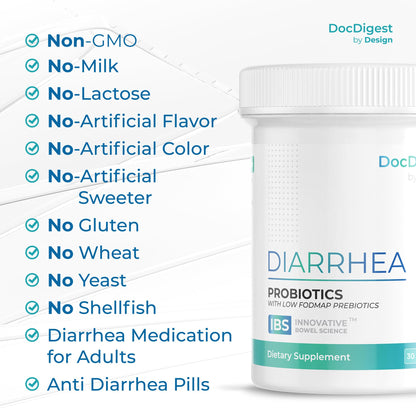 DocDigest by Design IBS Anti-Diarrhea Probiotic | Clinically Studied IBS-D Relief for Adults