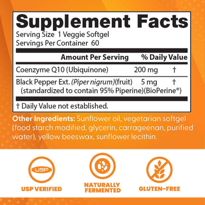 Doctor's Best High Absorption CoQ10 - Heart & Energy Support | 60 Veggie Softgels