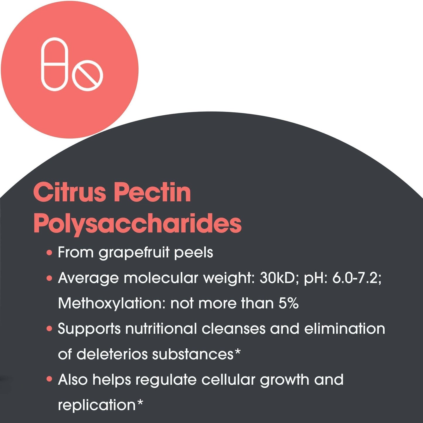 Allergy Research Group Citrus Pectin Powder - Modified Citrus Pectin for Detox & Digestive Health - 16 oz