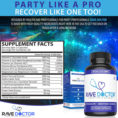 Rave Doctor 5-HTP Supplement | Essential Festival Vitamins