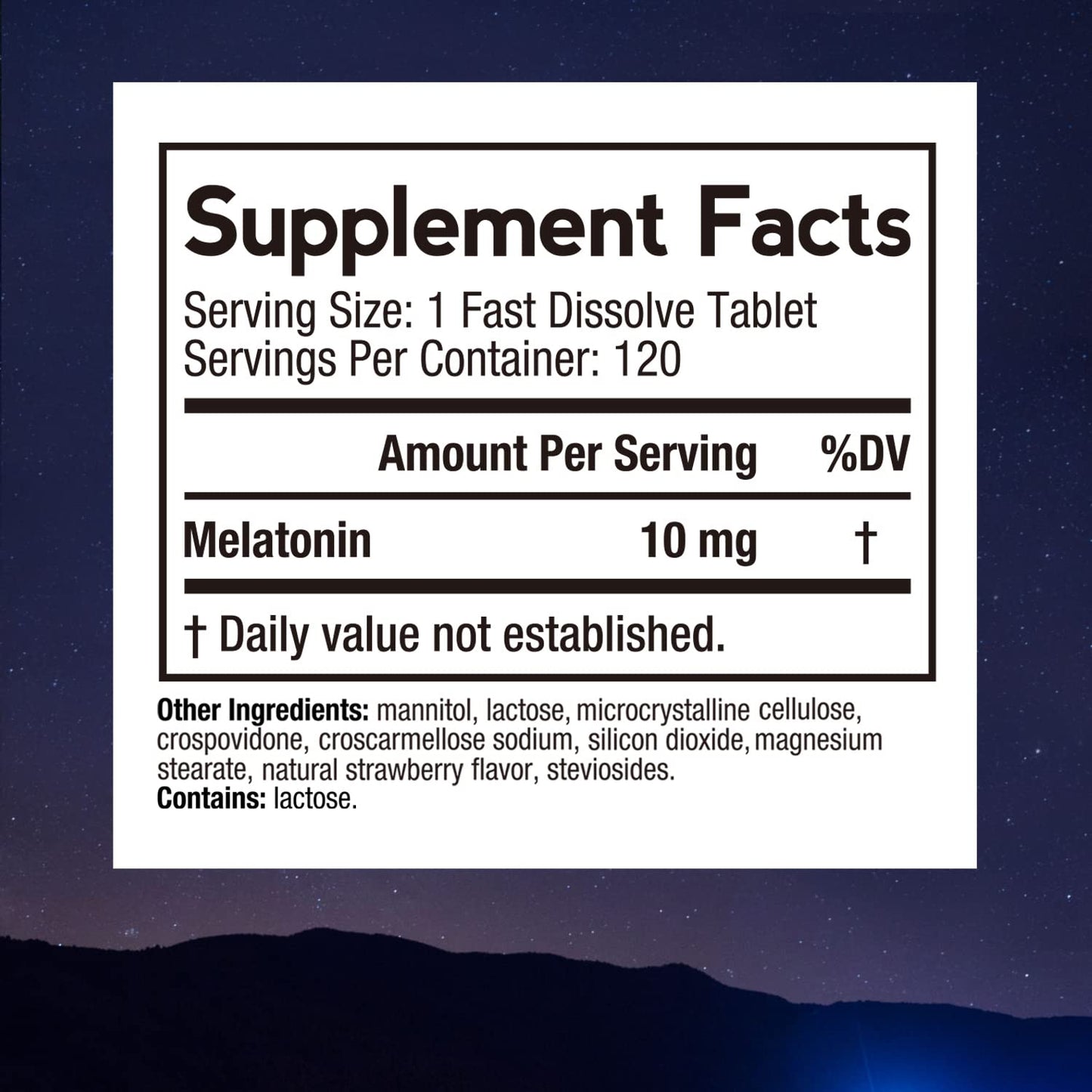 Doctor’s Recipes Melatonin 10 mg Fast Dissolve – 120 Tablets | Sleep Support, Non-GMO, Strawberry Flavor