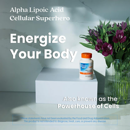 Doctor's Best Alpha-Lipoic Acid 300 mg – Antioxidant Support, Non-GMO, Gluten Free, Vegan (180 Veggie Caps)