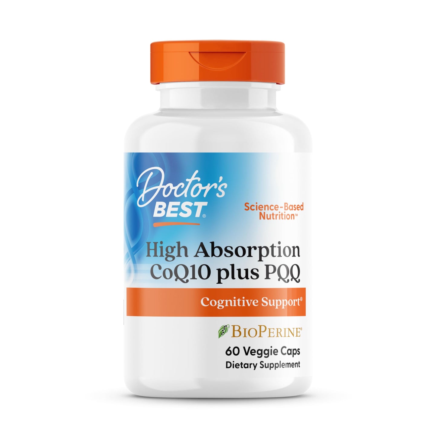 Doctor's Best High Absorption CoQ10 + PQQ – BioPerine, 60 Veggie Caps – Vegan & Non-GMO