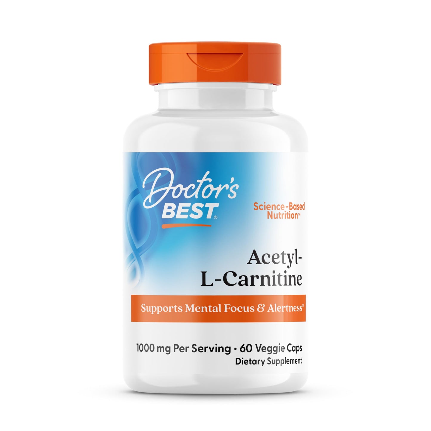 Doctors Best Acetyl-L-Carnitine (ALC) – Supports Mental Focus, Non-GMO, Vegan, 60 Veggie Caps