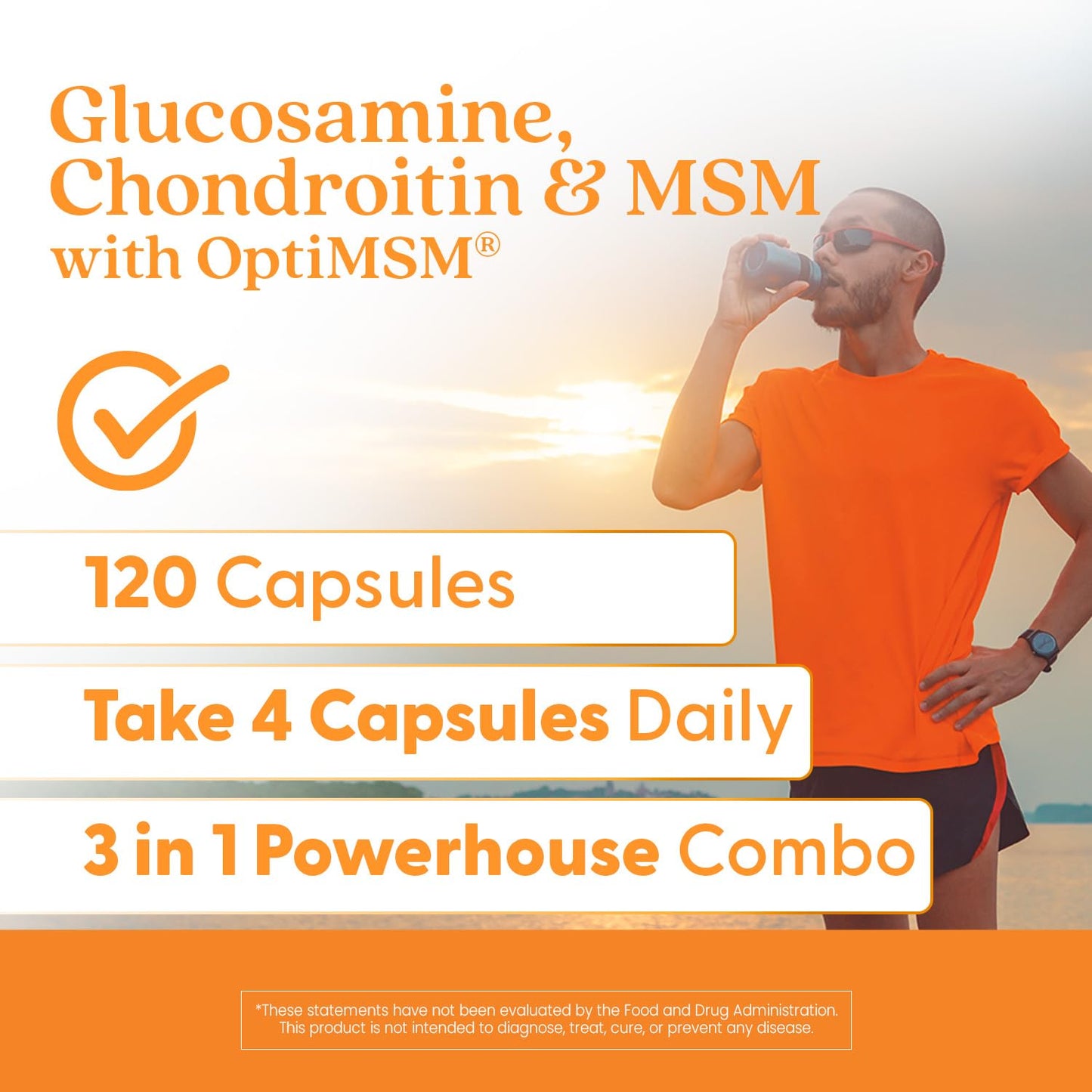 Doctor's Best Glucosamine Chondroitin MSM with OptiMSM | Joint Health Support