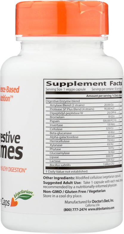 Doctor's Best Digestive Enzymes (2 Pack) - 90 Veggie Caps