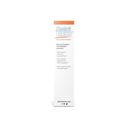 Doctors Best Digestive Probiotic 20 Billion CFU with Howaru, Supports Digestive & Intestinal Health, Non-GMO, Gluten Free, Vegan 30 Veggie Caps