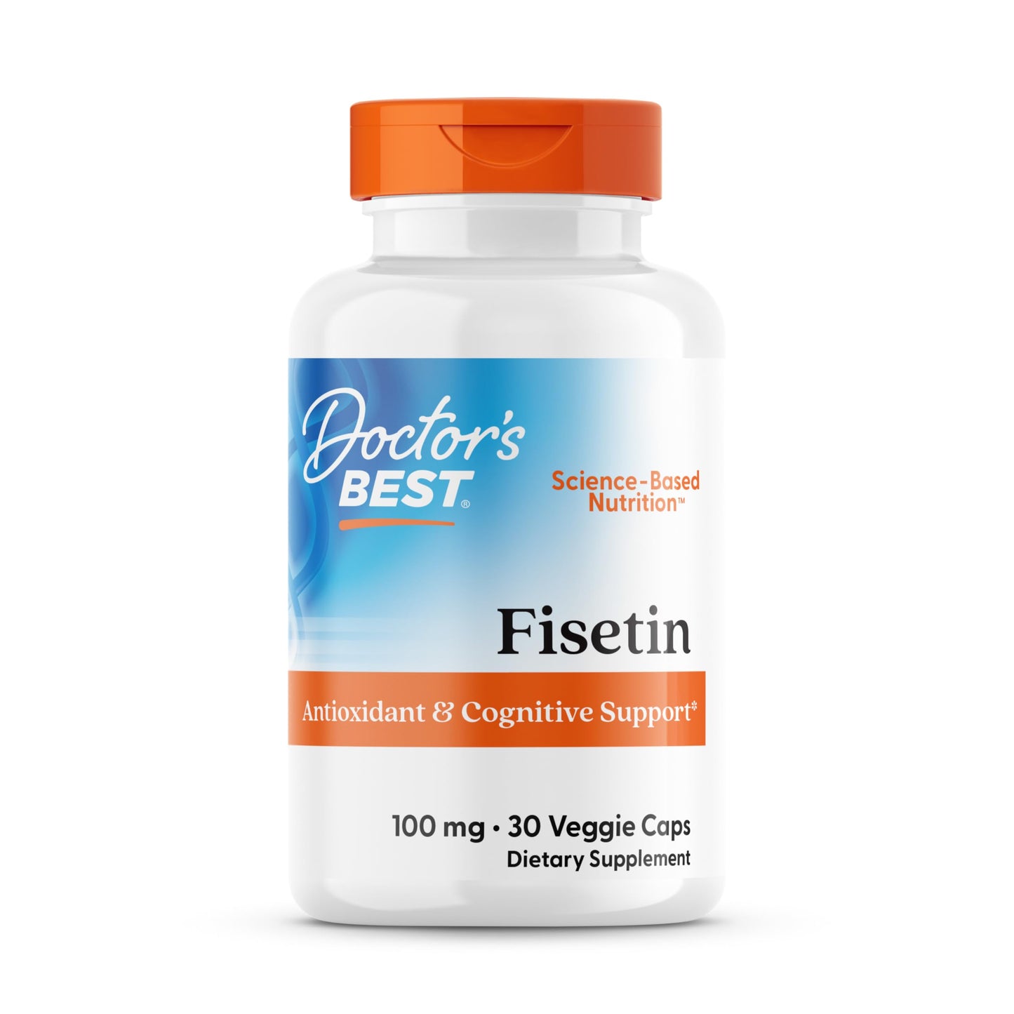 Doctor's Best Fisetin with Novusetin – 100 mg, 30 Count (Non-GMO, Vegan)