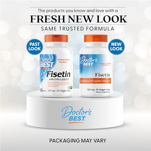 Doctor's Best Fisetin with Novusetin – 100 mg, 30 Count (Non-GMO, Vegan)