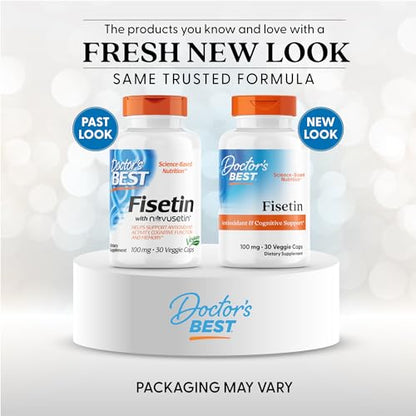 Doctor's Best Fisetin with Novusetin – 100 mg, 30 Count (Non-GMO, Vegan)