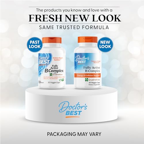 Doctors Best Fully Active B Complex – Energy & Cellular Support (30 Veggie Caps) | Vegan