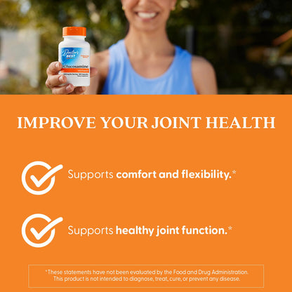 Doctor's Best Glucosamine 1500 mg – Joint Support, 180 Capsules, Non-GMO, Gluten Free, Soy Free