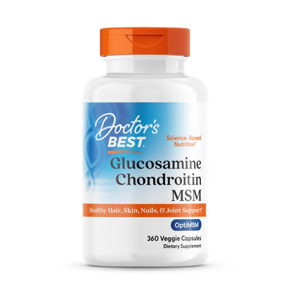 Doctor's Best Glucosamine Chondroitin MSM with OptiMSM — Joint Support Capsule Formula, Non-GMO, Gluten & Soy Free, 360 Count BritishVita | Premium UK Vitamins & Wellness Supplements