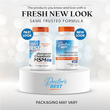 Doctor's Best Glucosamine Chondroitin MSM with OptiMSM | Joint Health Support