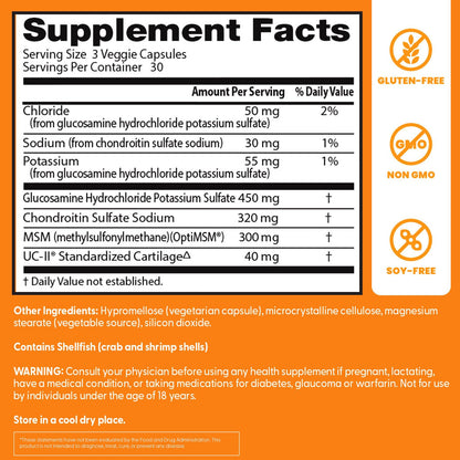 Doctor's Best Glucosamine, Chondroitin, MSM, UCII – Joint Health Support