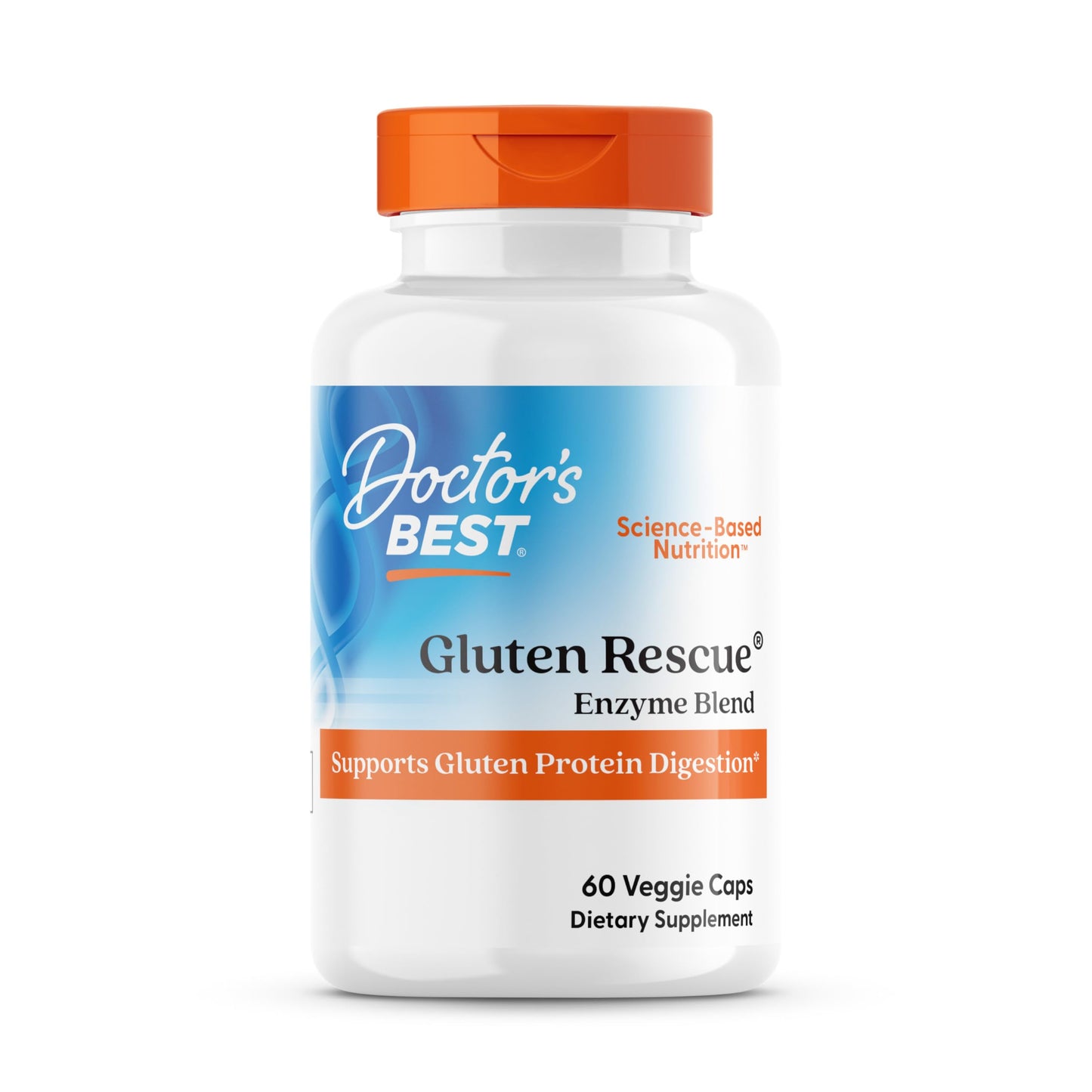 Doctor's Best Gluten Rescue with Glutalytic – Non-GMO, Vegan, 60 Count (Pack of 1)