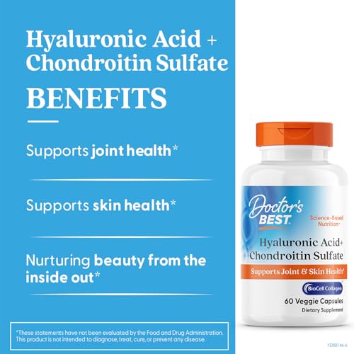 Doctor's Best Hyaluronic Acid + Chondroitin Sulfate | Joint & Skin Health