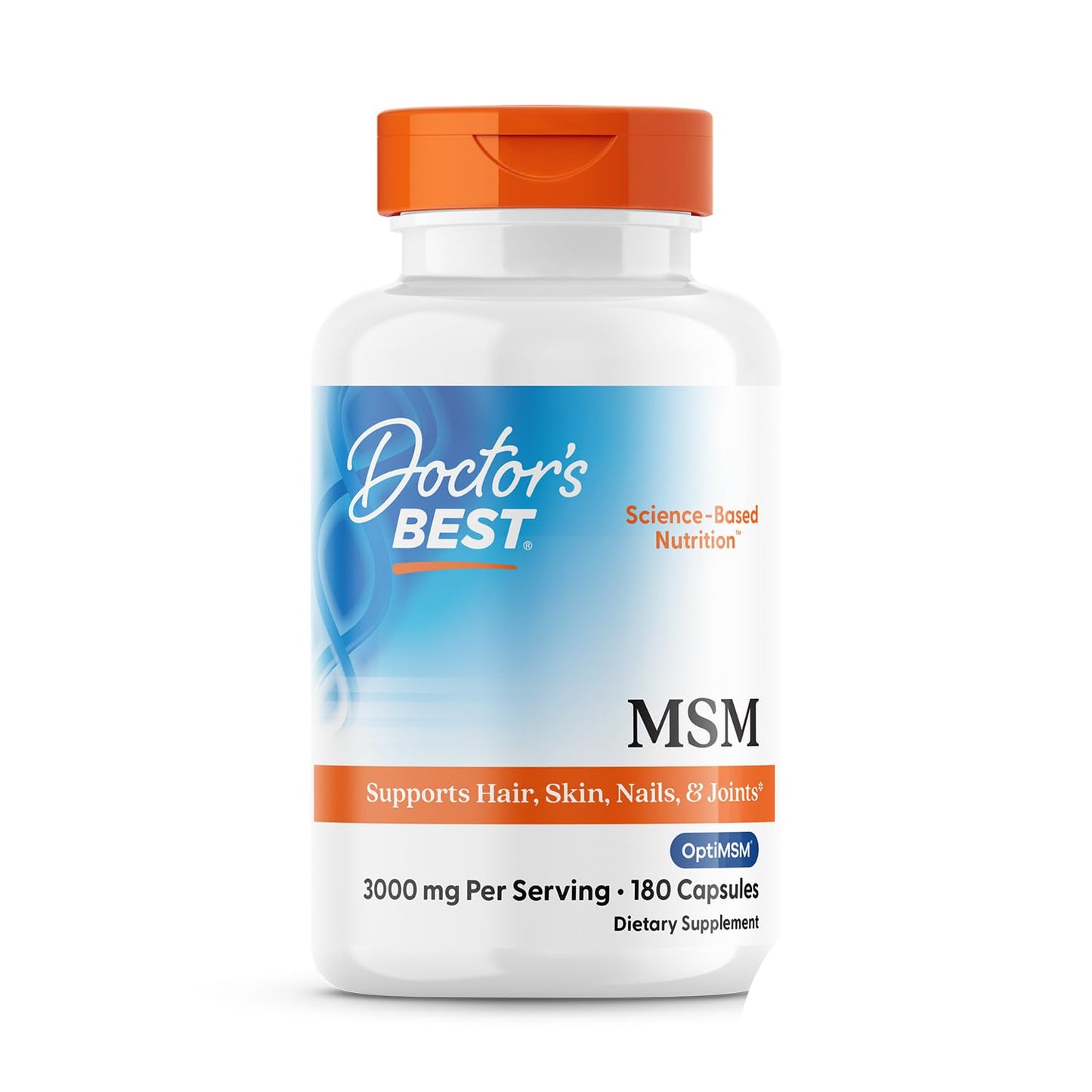 Doctors Best MSM – Supports Joints, Hair, Skin & Nails | Non-GMO, Gluten Free | 3000 mg Per Serving