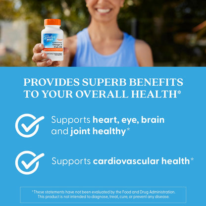 Doctor's Best Purified & Clear Omega-3 Fish Oil – Goldenomega, 120 Softgels