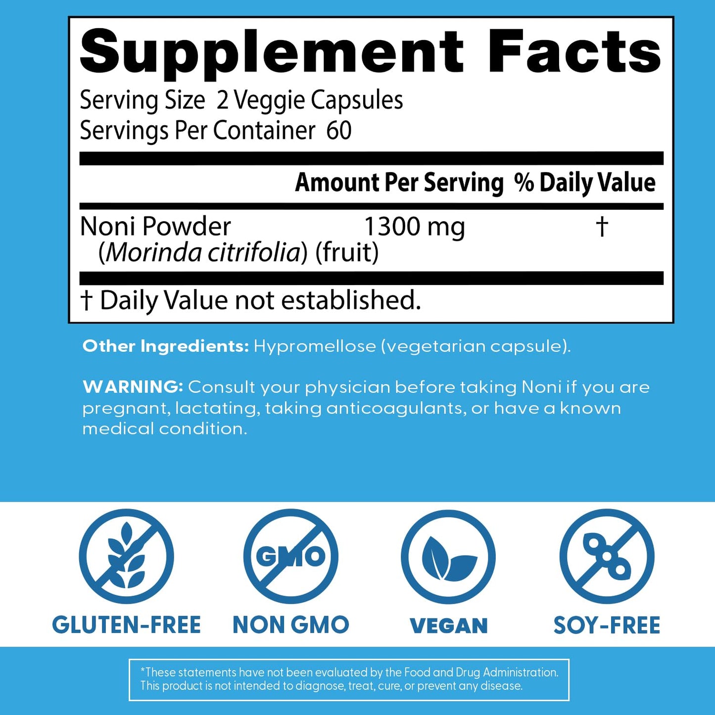 Doctor's Best Noni Concentrate 650 mg – 120 Veggie Caps | Immune Support