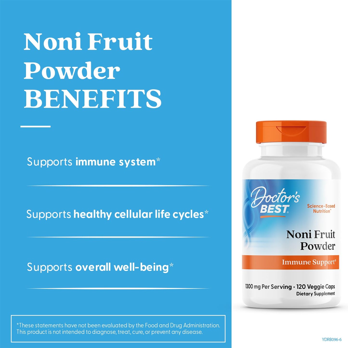 Doctor's Best Noni Concentrate 650 mg – 120 Veggie Caps | Immune Support