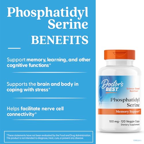Doctor's Best Best Phosphatidylserine 100, 120-Count | Brain Support Supplement