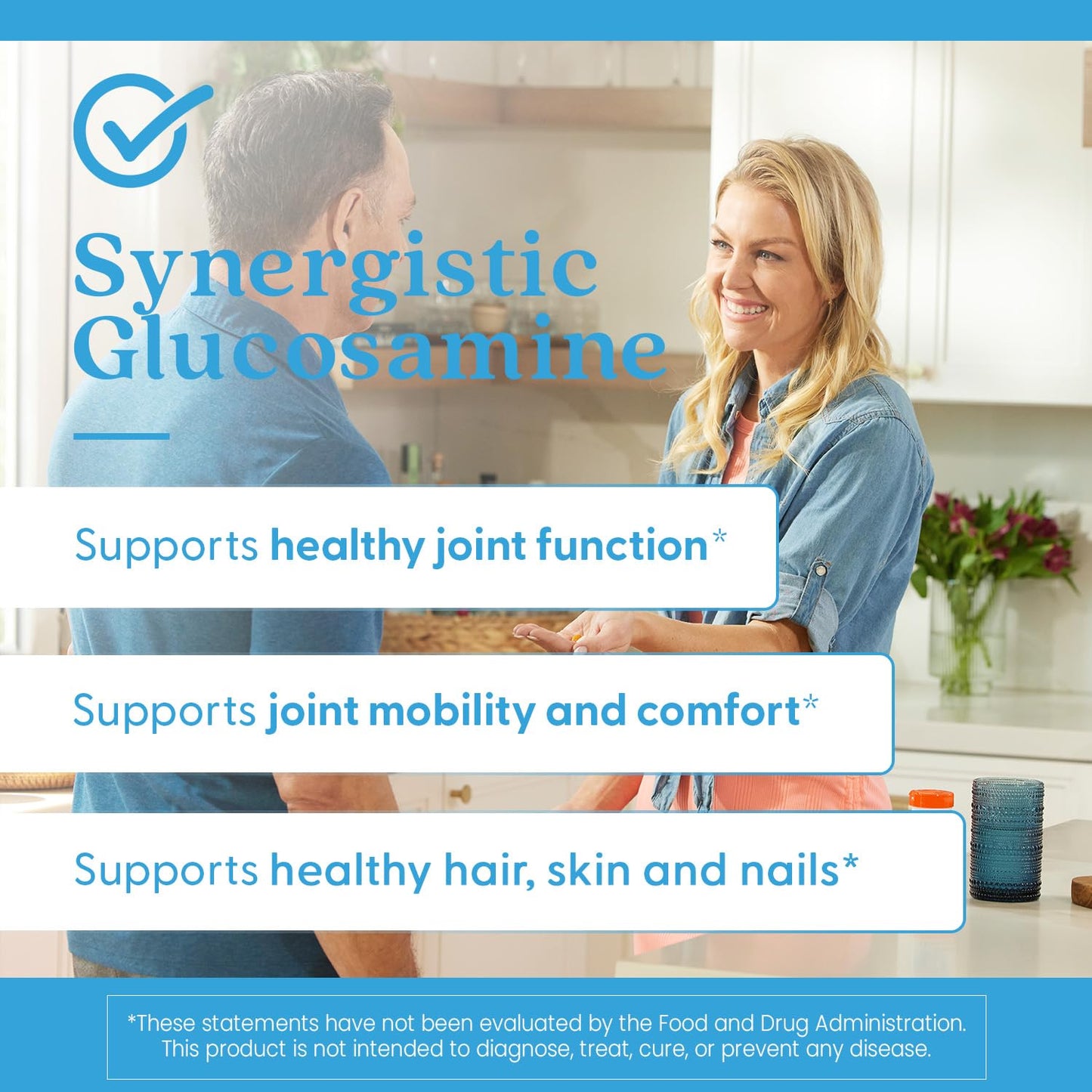 Doctors Best Synergistic Glucosamine MSM Formula, Joint Support, Non-GMO, Gluten Free, Soy Free 180 Capsules