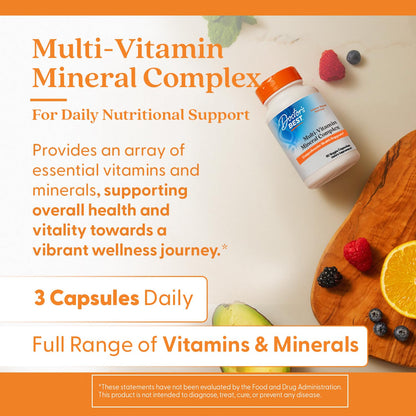 Doctor's Best Multi-Vitamin Mineral Complex – Non-GMO, Gluten-Free, Vegan (90 Veggie Capsules)